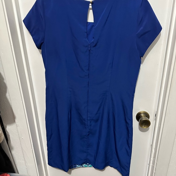 Banana Republic Factory Blue Medallion Shift Dress - Picture 6 of 8